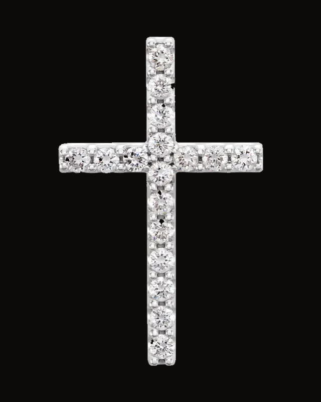 Petite Cross Necklace or Pendant — 14K Yellow / White Gold