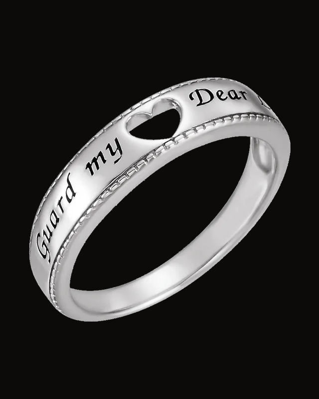 Guard My Heart Ring — Rhodium-Plated on Sterling Silver · 5.5 mm