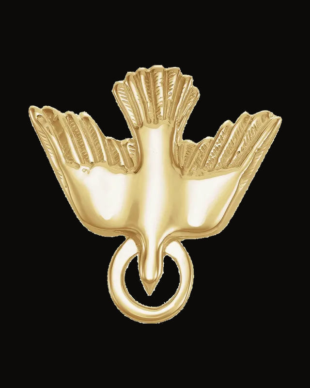 Flying Dove Pendant — 14K Yellow Gold