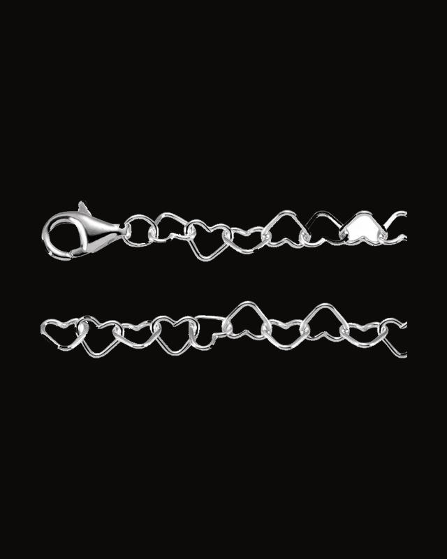 4.5 mm Heart Chain — Sterling Silver