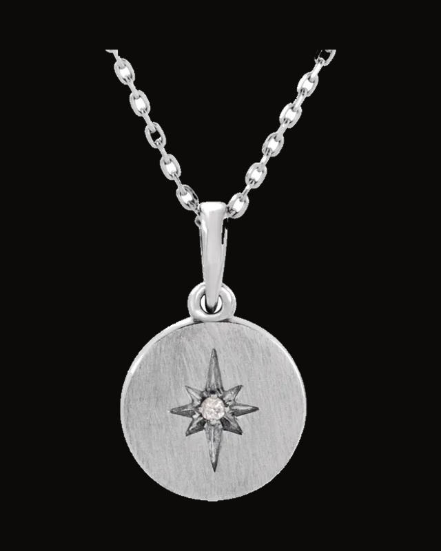 0.01 Ct Natural Diamond Star Necklace