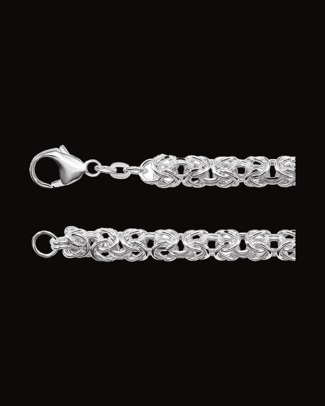 6 mm Byzantine Chain — Silver-Plated on Sterling Silver