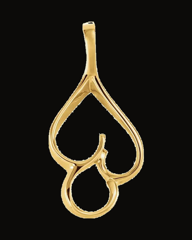 Freeform Pendant — 14K Yellow / White Gold