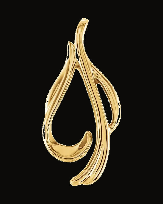 Freeform Pendant — 14K Rose / Yellow Gold