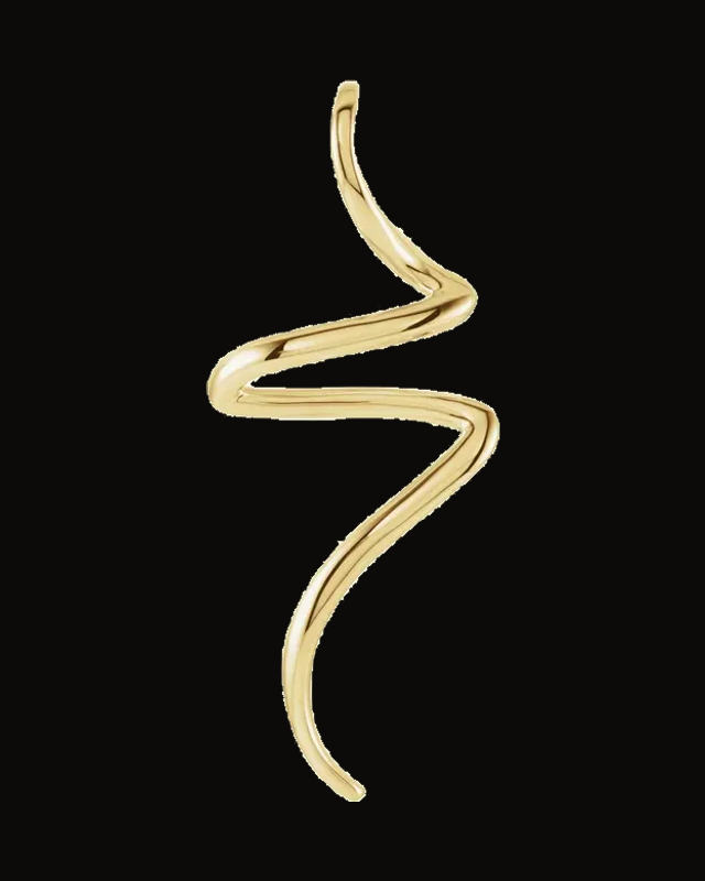 Freeform Pendant — 14K Yellow / White Gold