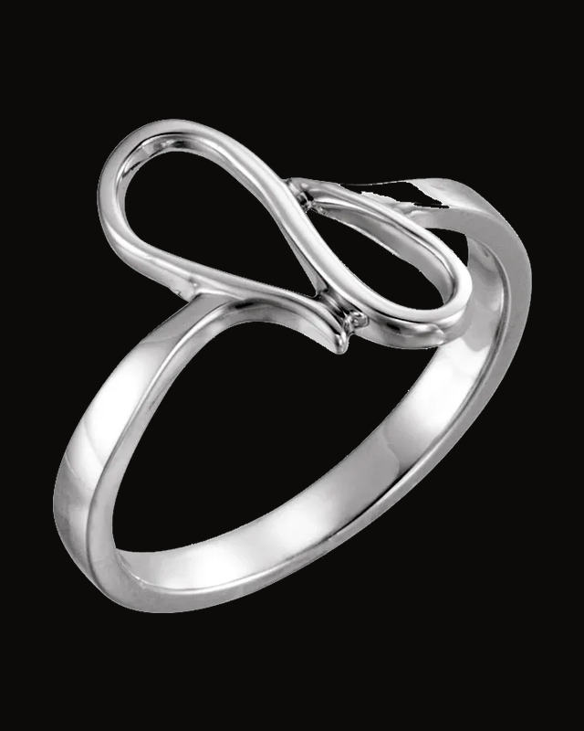 Freeform Ring — 14K Yellow / White Gold · 13 mm