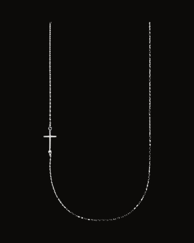 Off-Center Sideways Cross Necklace