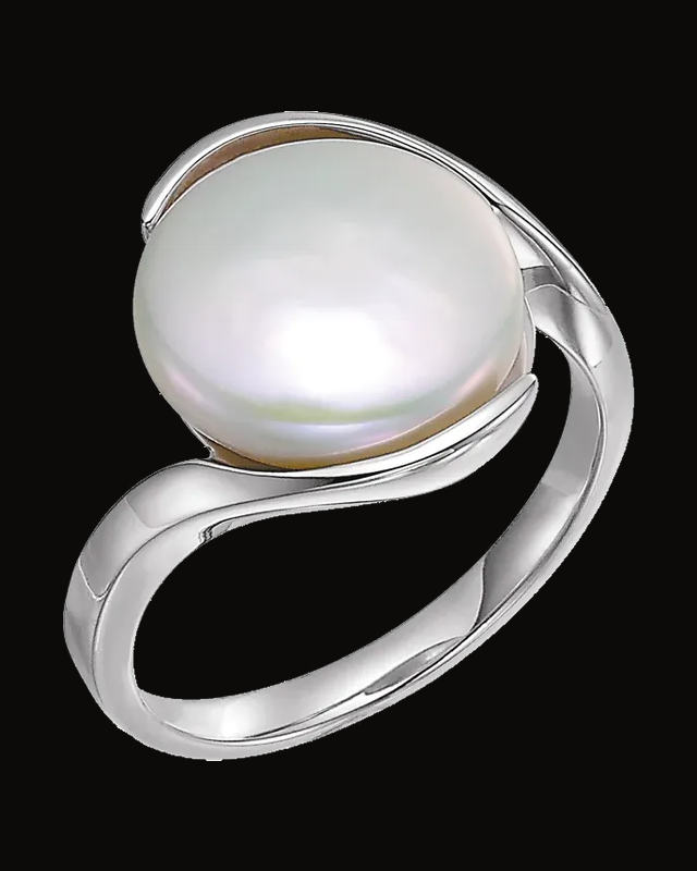 Cultured White Freshwater Pearl Ring — Sterling Silver · 2.12 mm · Size 7