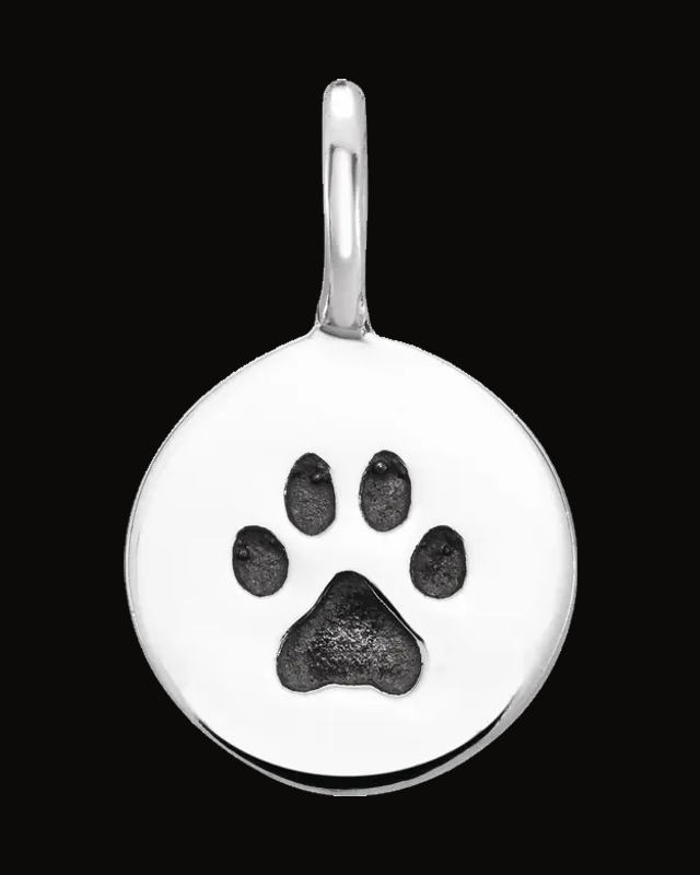Paw Print Charm/Pendant — Sterling Silver