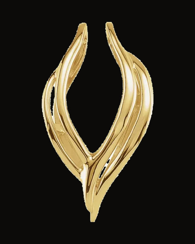 Freeform Pendant Enhancer — 14K Yellow Gold