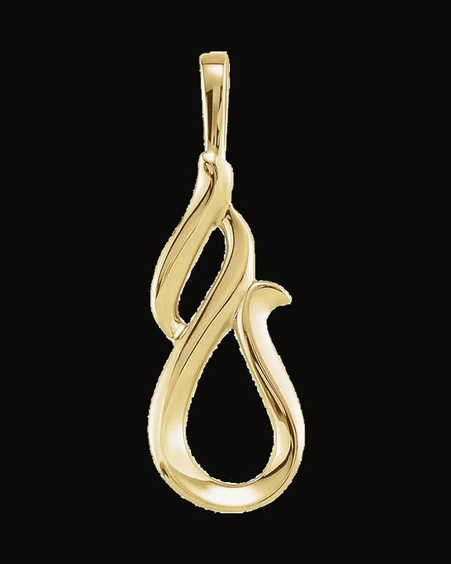 Freeform Pendant — 14K Yellow Gold