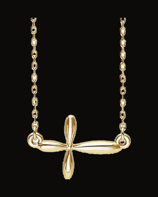 Sideways Cross Necklace or Center