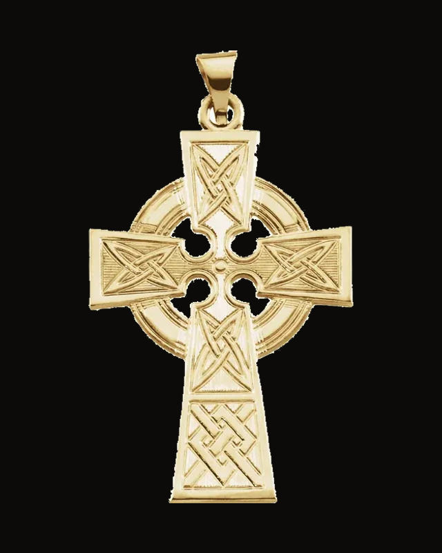 Celtic-Inspired Cross Necklace or Pendant
