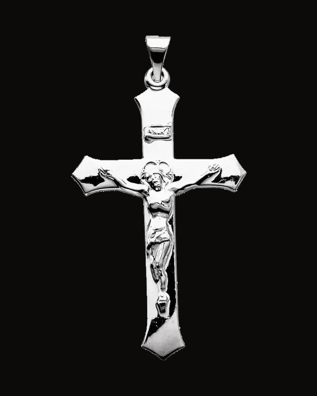 Crucifix Pendant — Sterling Silver