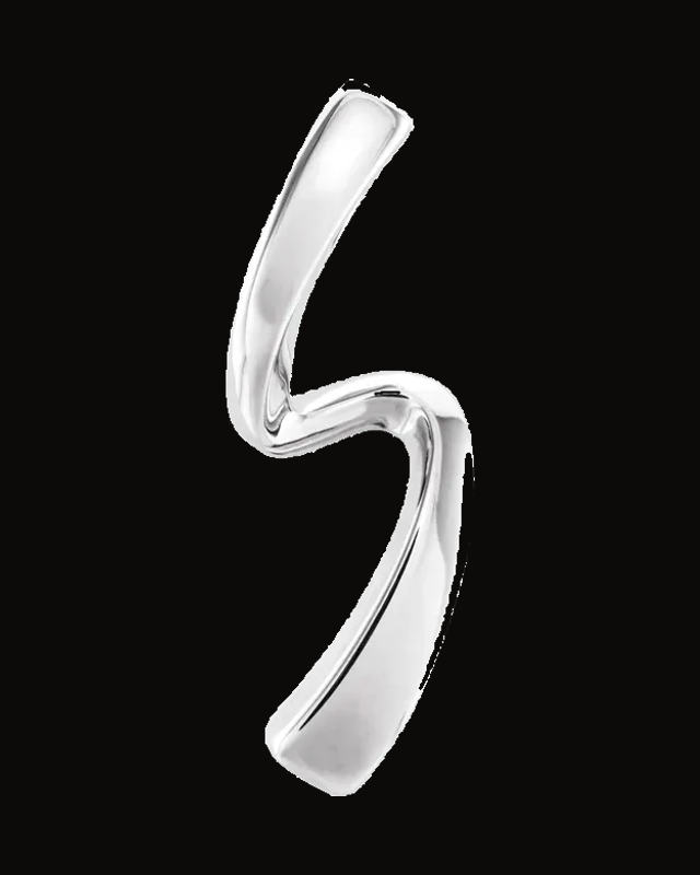 Freeform Necklace or Pendant — 14K White / Yellow Gold