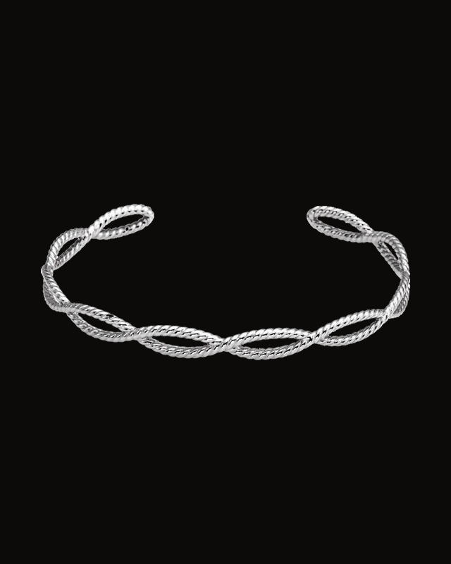 Rope Cuff Bracelet — Sterling Silver