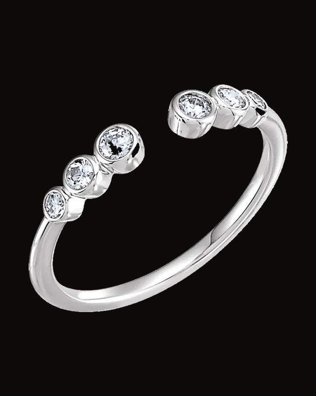 1/4 CTW Natural Diamond Negative Space Ring — 1.7 mm · Size 7