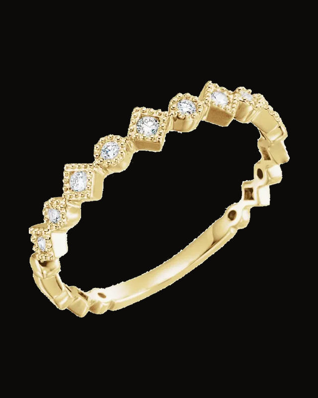 1/8 CTW Natural Diamond Anniversary Band — 14K Yellow Gold · 1.1 mm