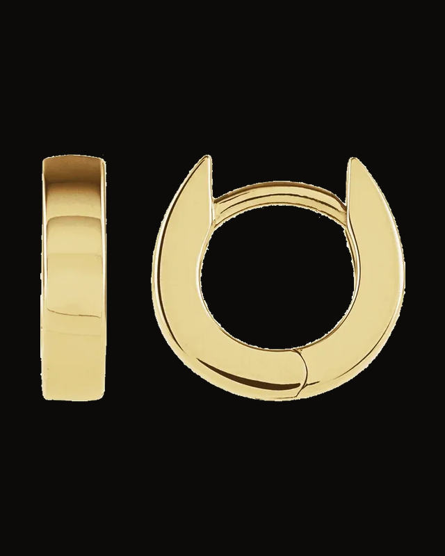 Hinged Hoop Earrings — 14K Yellow Gold