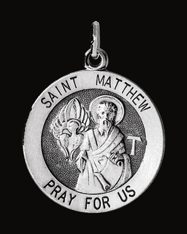 St. Matthew Medal Necklace or Pendant