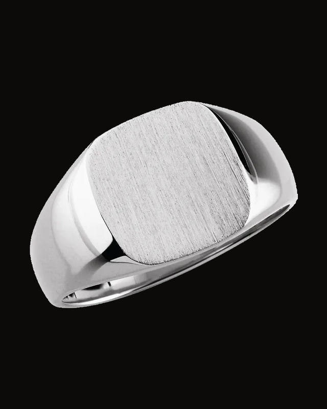Square Signet Ring — Sterling Silver · 4.43 mm
