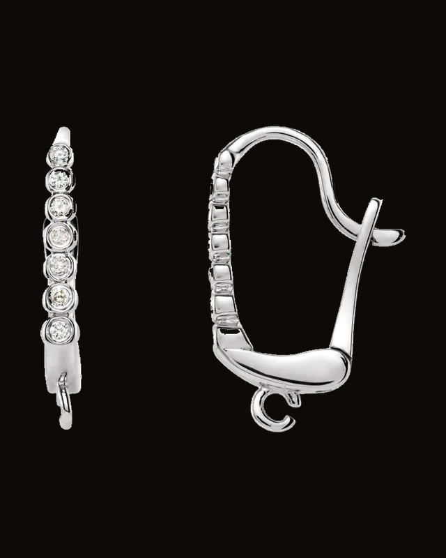 Accented Click-In Lever Back Earring Top