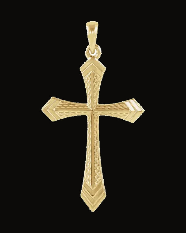 Cross Pendant — 14K Yellow Gold