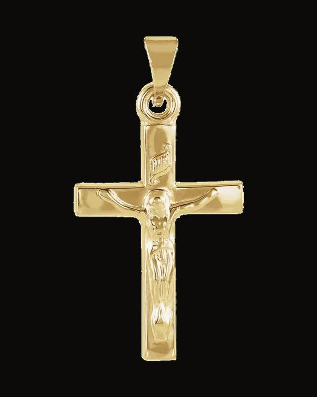 Crucifix Pendant — 14K Yellow Gold