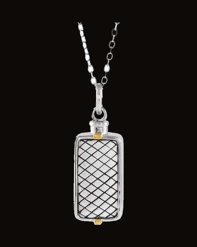 Rectangle Ash Holder Necklace — 14K Yellow Gold-Plated on Sterling Silver