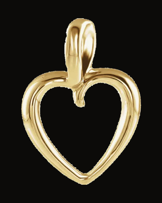 Heart Shaped Pendant — 14K Yellow Gold