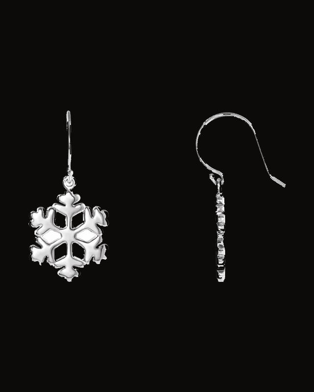 Snowflake Earrings — Sterling Silver