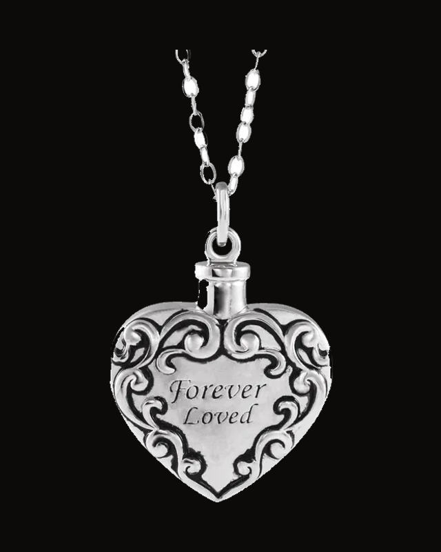 Forever Loved Ash Holder Necklace — Rhodium-Plated on Sterling Silver