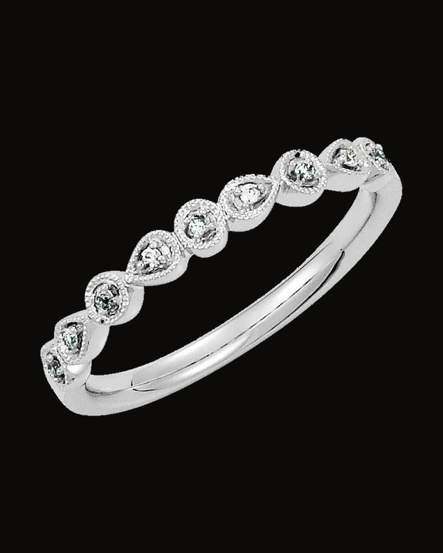 Vintage-Inspired Stackable Ring — 14K Yellow / White Gold · 2.1 mm
