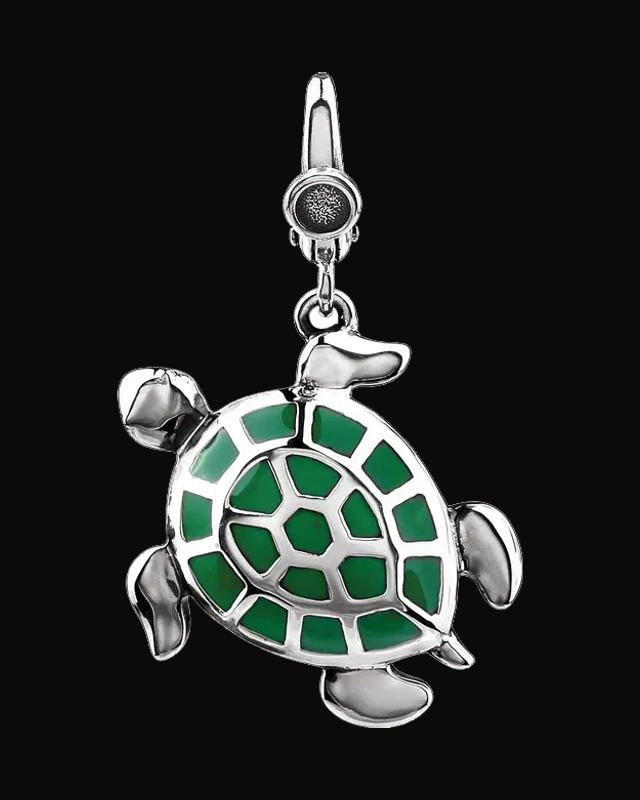Turtle Charm/Pendant — Sterling Silver