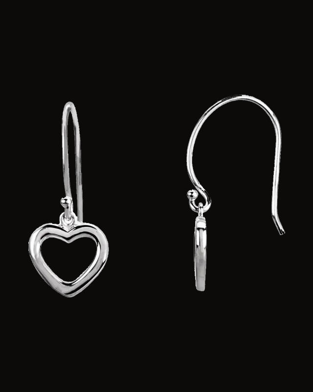 Heart Earrings — Sterling Silver