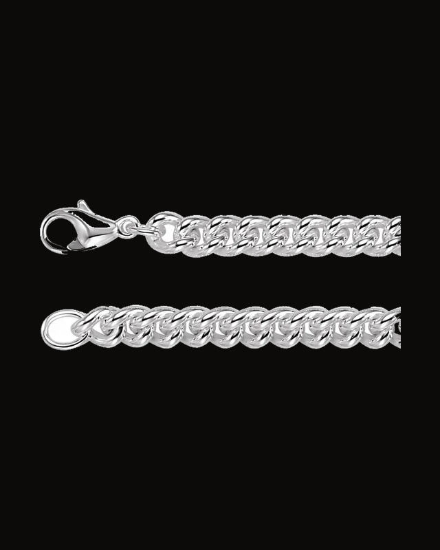 8 mm Curb Chain — Sterling Silver