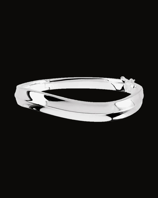 Hinged Bangle Bracelet — Sterling Silver
