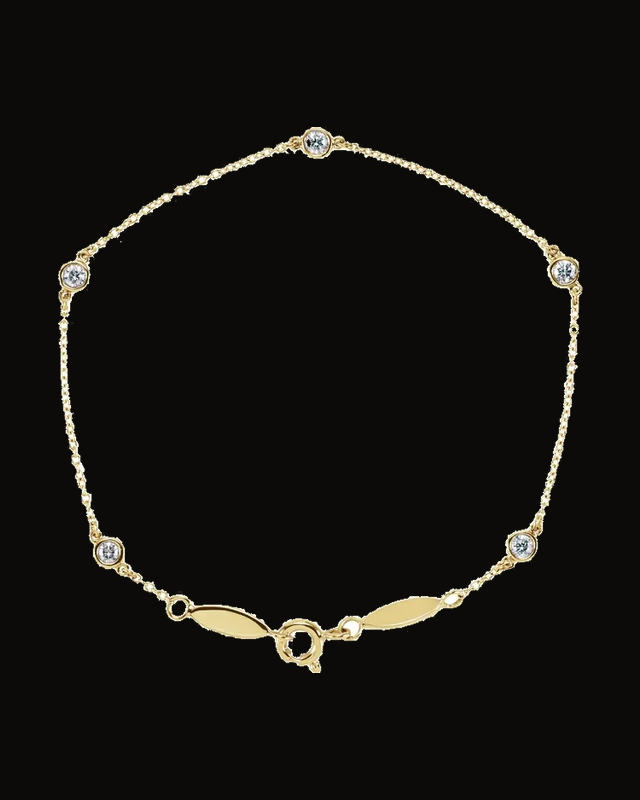 Bezel-Set Five-Station Bracelet