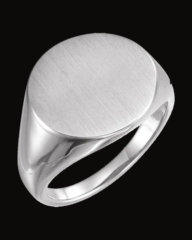Round Signet Ring — Sterling Silver