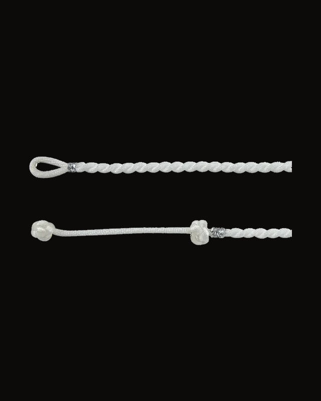3 mm White Satin Twist Necklace