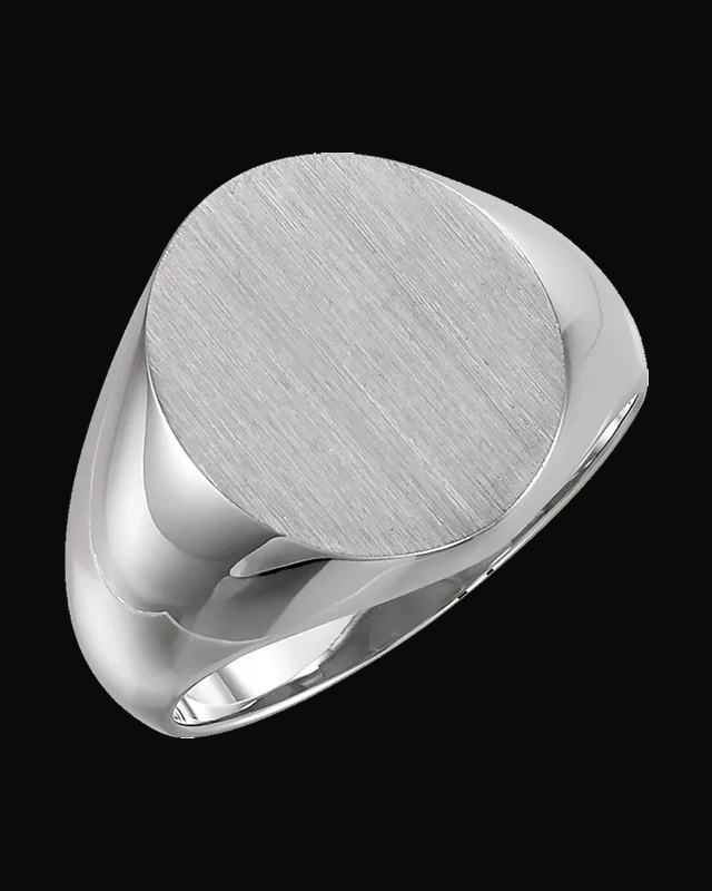 Oval Signet Ring — Sterling Silver