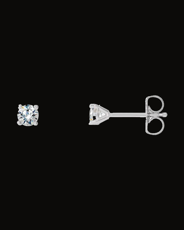 Round 4-Prong Cocktail-Style Stud Earrings