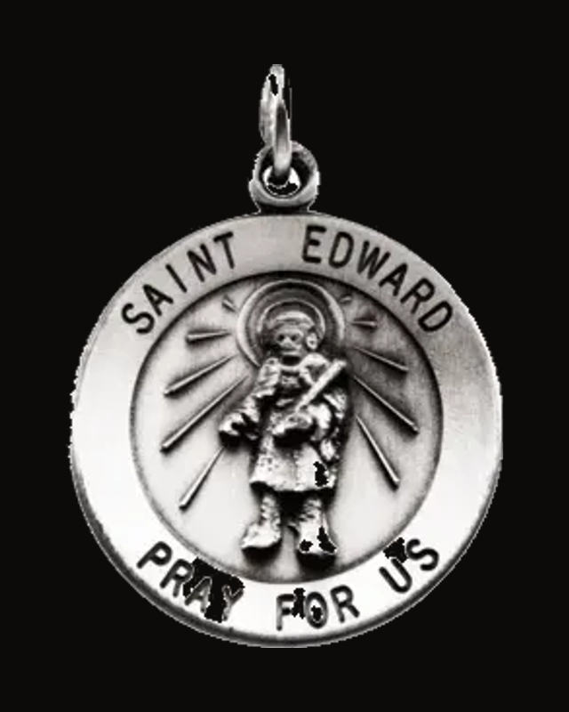 Round St. Edward Medal — Sterling Silver