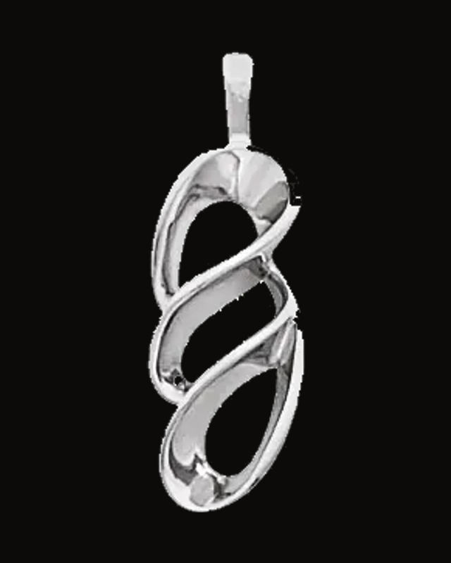 Freeform Pendant — 14K Yellow / White Gold