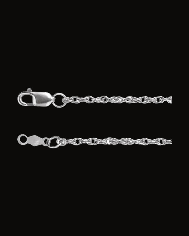 1.75 mm Rope Chain — 10K Yellow / White Gold