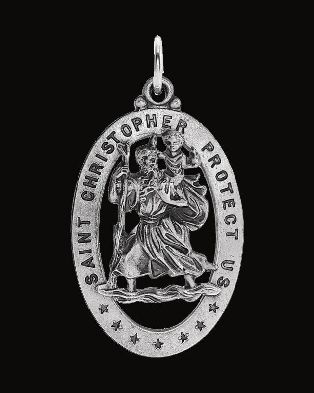 St. Christopher Medal Necklace or Pendant