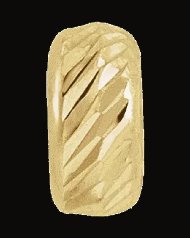 Diamond-Cut Roundel — 14K Yellow Gold