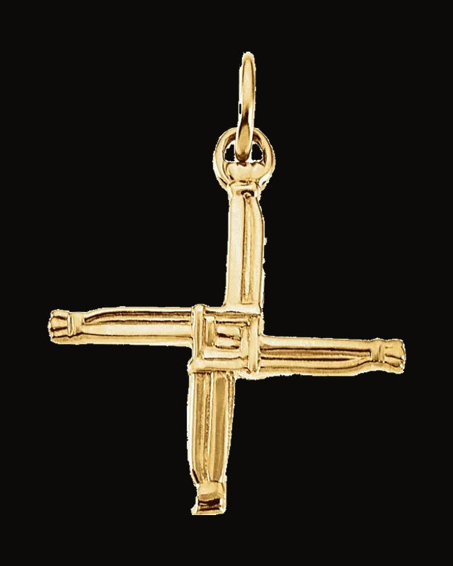 St. Bridget's Cross Pendant — 14K Yellow Gold