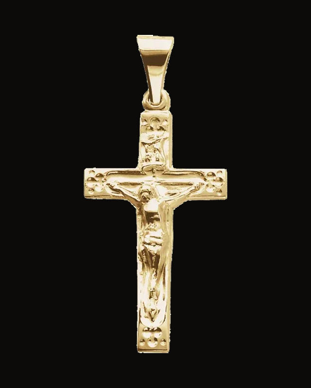 Crucifix Pendant — 14K Yellow Gold