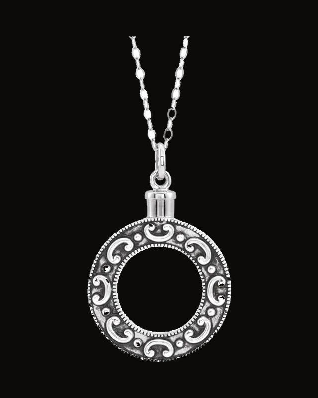 Celebration Of Life Antiqued Ash Holder Necklace — Rhodium-Plated on Sterling Silver